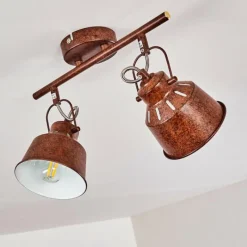 Lampes Industrielles-hofstein Plafonnier Safari Rouille, 2 lumières