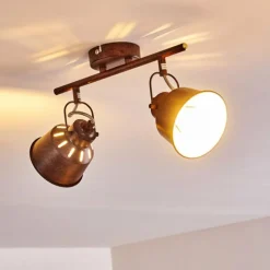 Lampes Industrielles-hofstein Plafonnier Safari Rouille, 2 lumières