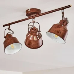 Lampes Industrielles-hofstein Plafonnier Safari Rouille, 3 lumières