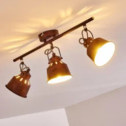 Lampes Industrielles-hofstein Plafonnier Safari Rouille, 3 lumières