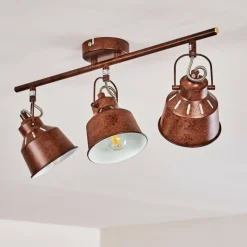 Lampes Industrielles-hofstein Plafonnier Safari Rouille, 3 lumières