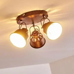 Lampes Industrielles-hofstein Plafonnier Safari Rouille, 3 lumières