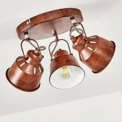 Lampes Industrielles-hofstein Plafonnier Safari Rouille, 3 lumières