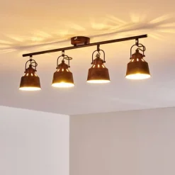 Lampes Industrielles-hofstein Plafonnier Safari Rouille, 4 lumières