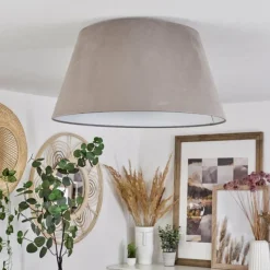 Lampes En Tissu-hofstein Plafonnier Sagu Blanc, 1 lumière