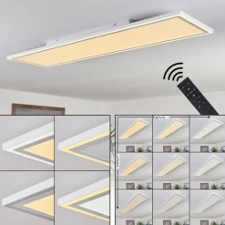 hofstein Plafonnier Salamo LED Blanc, 2 lumières, Télécommandes