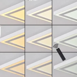 hofstein Plafonnier Salamo LED Blanc, 2 lumières, Télécommandes