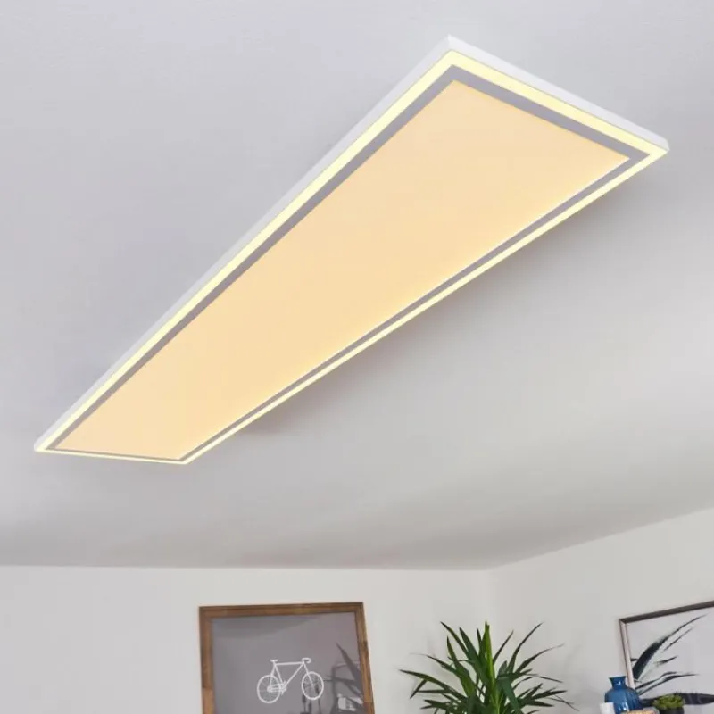 hofstein Plafonnier Salamo LED Blanc, 2 lumières, Télécommandes