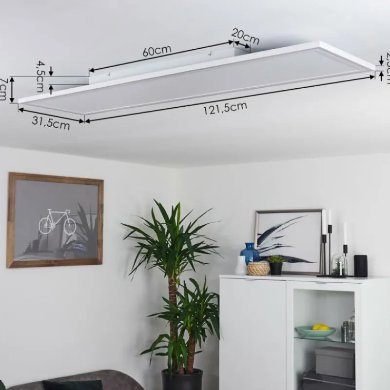 hofstein Plafonnier Salamo LED Blanc, 2 lumières, Télécommandes