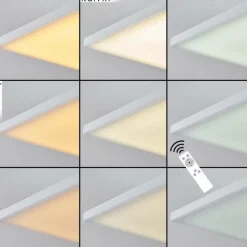 hofstein Plafonnier Salamo LED Blanc, 1 lumière, Télécommandes