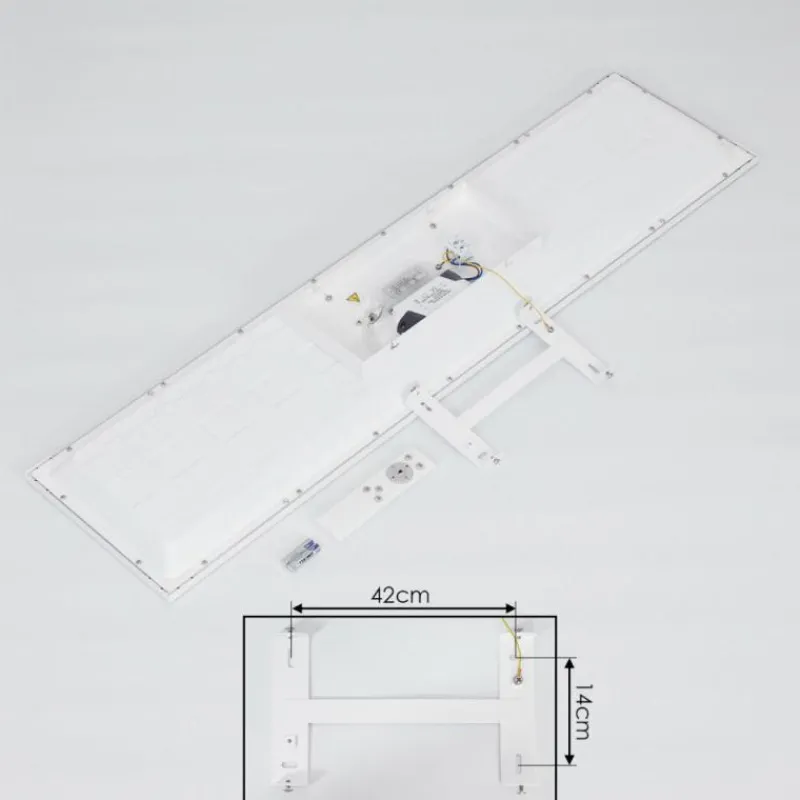 hofstein Plafonnier Salamo LED Blanc, 1 lumière, Télécommandes