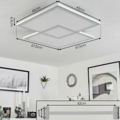 hofstein Plafonnier Salamo LED Blanc, 1 lumière, Télécommandes