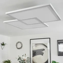 hofstein Plafonnier Salamo LED Blanc, 1 lumière, Télécommandes