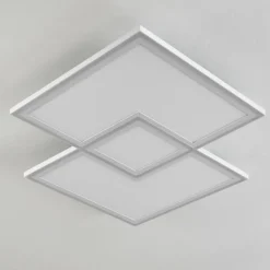 hofstein Plafonnier Salamo LED Blanc, 1 lumière, Télécommandes