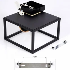 hofstein Plafonnier Salla Bois clair, Noir, 1 lumière