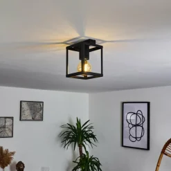 hofstein Plafonnier Salla Noir, 1 lumière