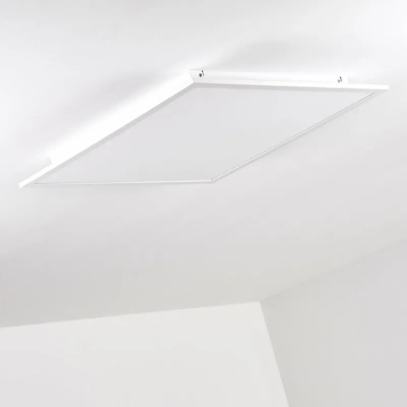 hofstein Plafonnier Salmi LED Aluminium, Blanc, 1 lumière, Télécommandes