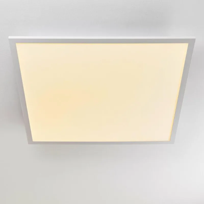 hofstein Plafonnier Salmi LED Aluminium, Blanc, 1 lumière, Télécommandes
