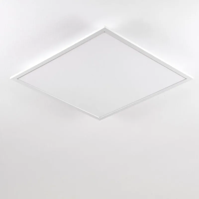 hofstein Plafonnier Salmi LED Aluminium, Blanc, 1 lumière, Télécommandes