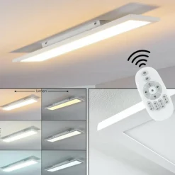 hofstein Plafonnier Salmi LED Blanc, 1 lumière, Télécommandes