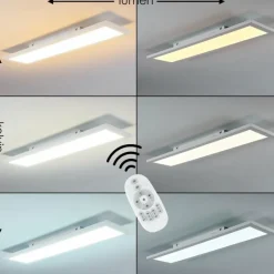 hofstein Plafonnier Salmi LED Blanc, 1 lumière, Télécommandes