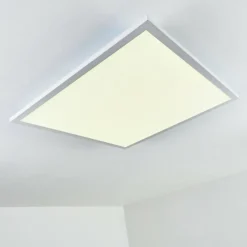 hofstein Plafonnier Salmi LED Blanc, 1 lumière, Télécommandes, Changeur de couleurs