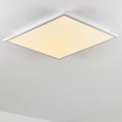 hofstein Plafonnier Salmi LED Blanc, 1 lumière, Télécommandes, Changeur de couleurs