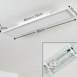 hofstein Plafonnier Salmi LED Blanc, 1 lumière, Télécommandes