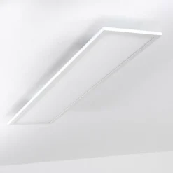 hofstein Plafonnier Salmi LED Blanc, 1 lumière, Télécommandes, Changeur de couleurs