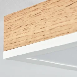 Luminaires Scandinaves-hofstein Plafonnier Salmi LED Brun, Couleur bois, Blanc, 1 lumière