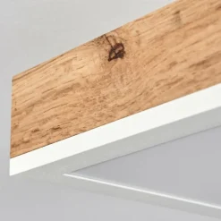 Luminaires Scandinaves-hofstein Plafonnier Salmi LED Brun, Couleur bois, Blanc, 1 lumière, Télécommandes