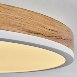Luminaires Scandinaves-hofstein Plafonnier Salmi LED Brun, Couleur bois, Blanc, 1 lumière