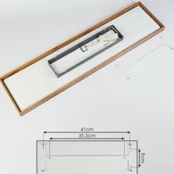 hofstein Plafonnier Salmi LED Couleur bois, Noir, Blanc, 1 lumière