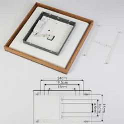 hofstein Plafonnier Salmi LED Couleur bois, Noir, Blanc, 1 lumière