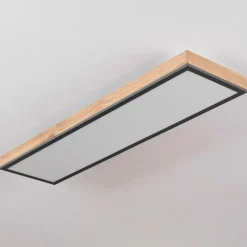 hofstein Plafonnier Salmi LED Couleur bois, Noir, Blanc, 1 lumière