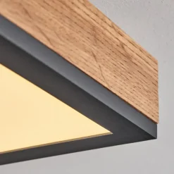 hofstein Plafonnier Salmi LED Couleur bois, Noir, Blanc, 1 lumière