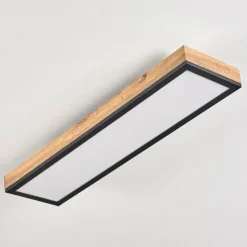 hofstein Plafonnier Salmi LED Couleur bois, Noir, Blanc, 1 lumière