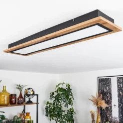 Luminaires Scandinaves-hofstein Plafonnier Salmi LED Couleur bois, 1 lumière