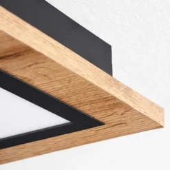 Luminaires Scandinaves-hofstein Plafonnier Salmi LED Couleur bois, 1 lumière