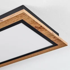 Luminaires Scandinaves-hofstein Plafonnier Salmi LED Couleur bois, 1 lumière