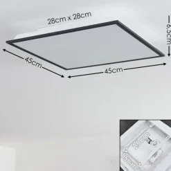 hofstein Plafonnier Salmi LED Gris, Blanc, 1 lumière