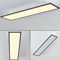 hofstein Plafonnier Salmi LED Noir, Blanc, 1 lumière