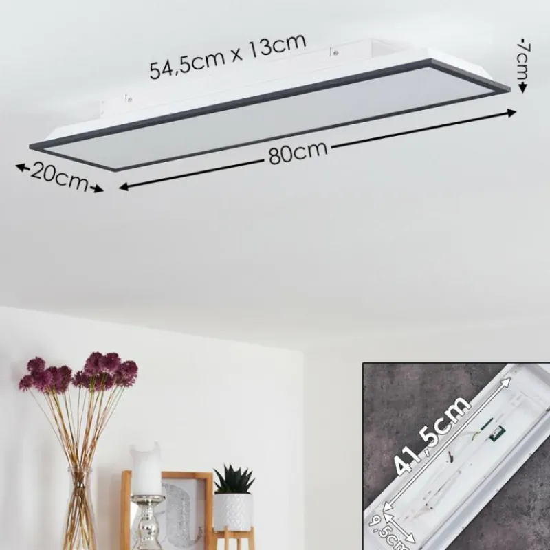 hofstein Plafonnier Salmi LED Noir, Blanc, 1 lumière