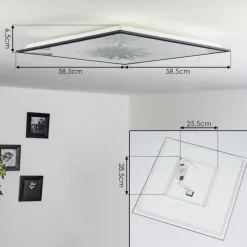 hofstein Plafonnier Salmi LED Noir, Blanc, 1 lumière
