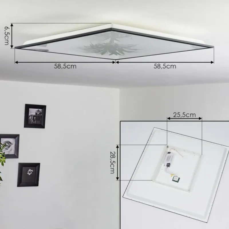 hofstein Plafonnier Salmi LED Noir, Blanc, 1 lumière