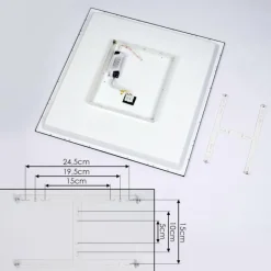 hofstein Plafonnier Salmi LED Noir, Blanc, 1 lumière
