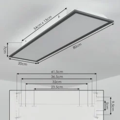 hofstein Plafonnier Salmi LED Noir, Blanc, 1 lumière