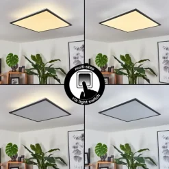 hofstein Plafonnier Salmi LED Noir, Blanc, 2 lumières