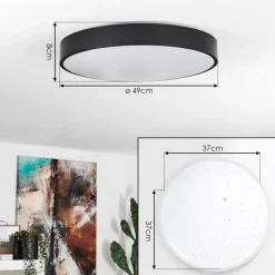 hofstein Plafonnier Samaira LED Blanc, 1 lumière, Télécommandes
