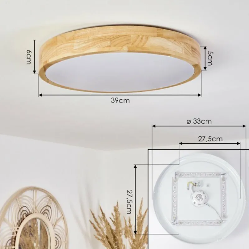Luminaires Scandinaves-hofstein Plafonnier Samaira LED Écru, 1 lumière